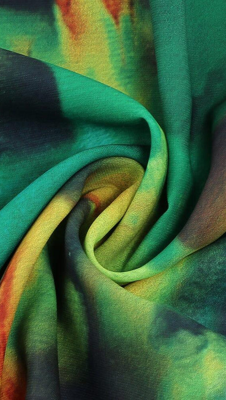 LONG SLEEVE MAXI DRESS IN GREEN