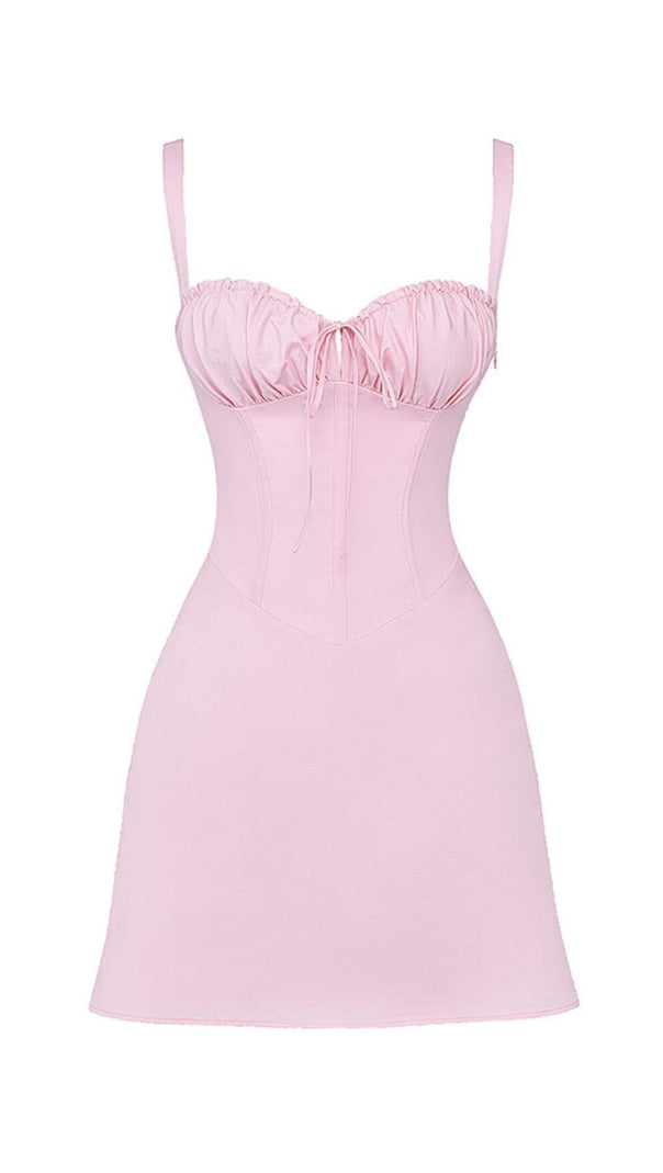 AIIZIE PINK CORSET MINI DRESS - product image