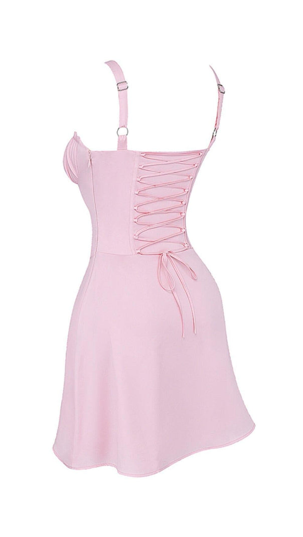AIIZIE PINK CORSET MINI DRESS - product image