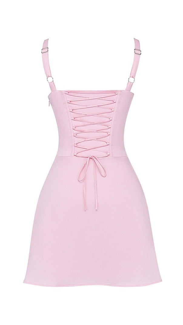 AIIZIE PINK CORSET MINI DRESS - product image