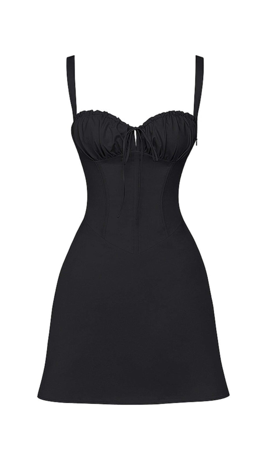BLACK CORSET MINI DRESS