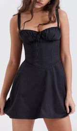 BLACK CORSET MINI DRESS