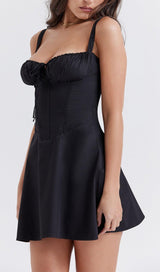 BLACK CORSET MINI DRESS