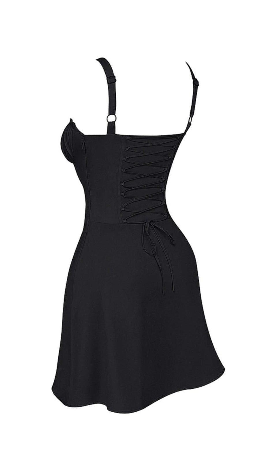 BLACK CORSET MINI DRESS
