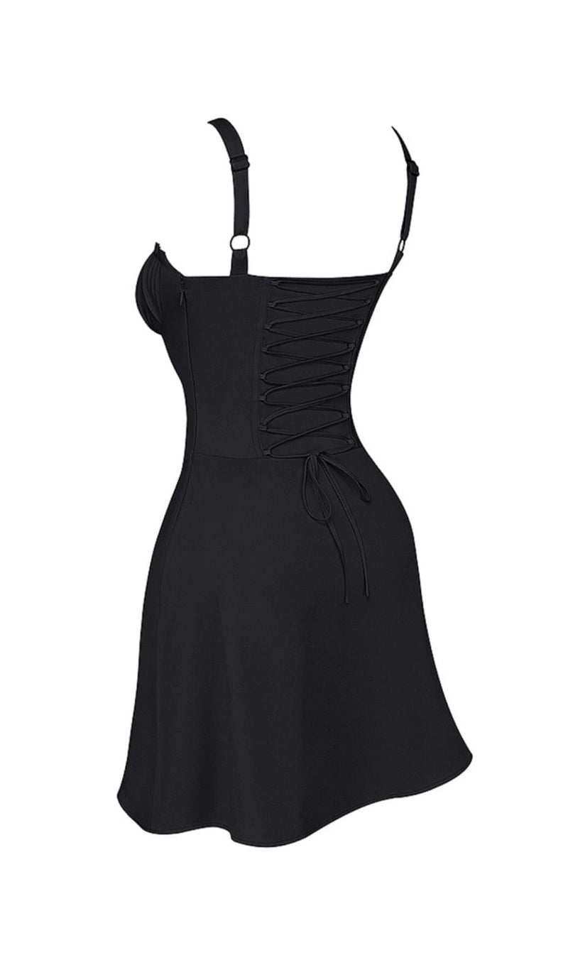 BLACK CORSET MINI DRESS