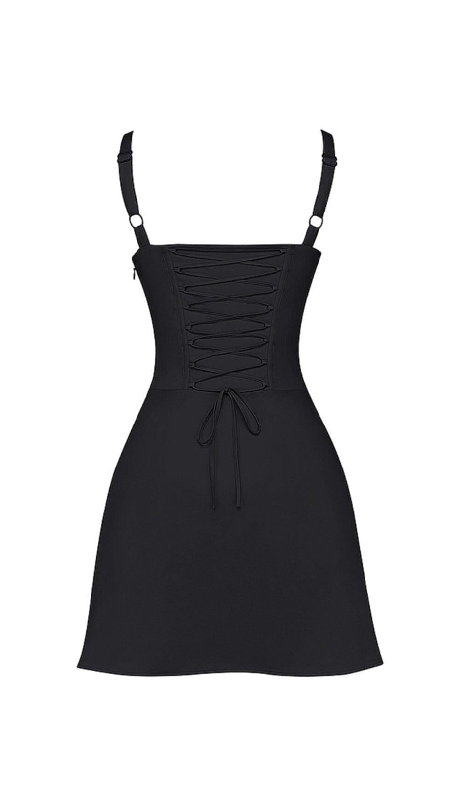 BLACK CORSET MINI DRESS