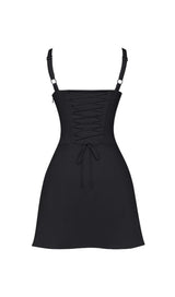 BLACK CORSET MINI DRESS