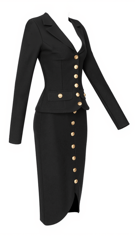 SAILOR LONG SLEEVE SINGLE BREASTED BANDAGE SET