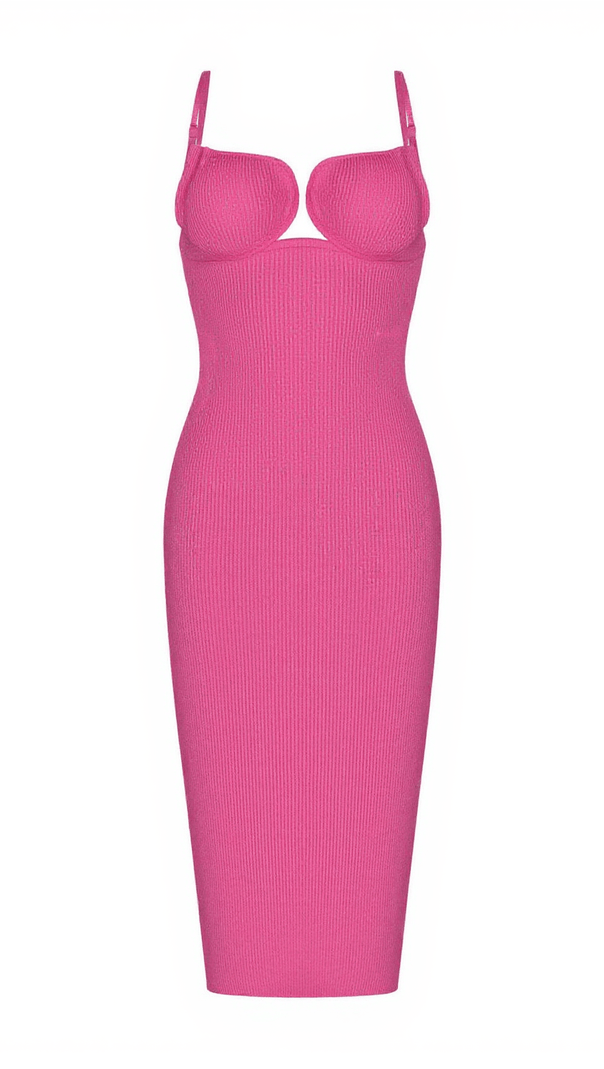 AIIZIE EABHA SPAGHETTI CUTOUT MIDI DRESS - product image