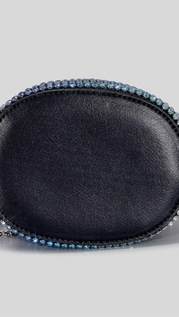 AIIZIE RHINESTONE BUCKET BAG IN BLUE - product image