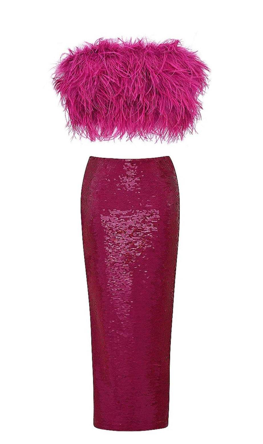 ABITO LUNGO DUE PEZZI CON PAILLETTES HOT PINT