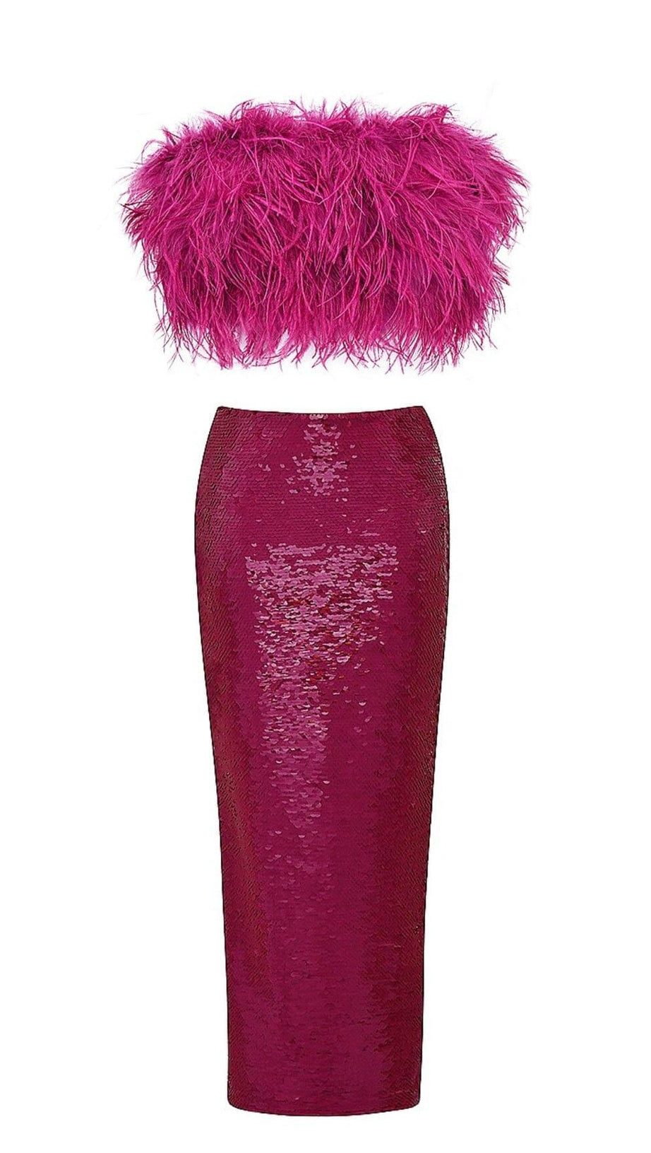 HOT PINT SEQUIN TWO PIECE SET MAXI DRESS