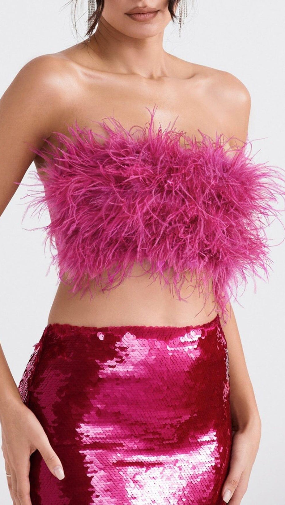 HOT PINT SEQUIN TWO PIECE SET MAXI DRESS