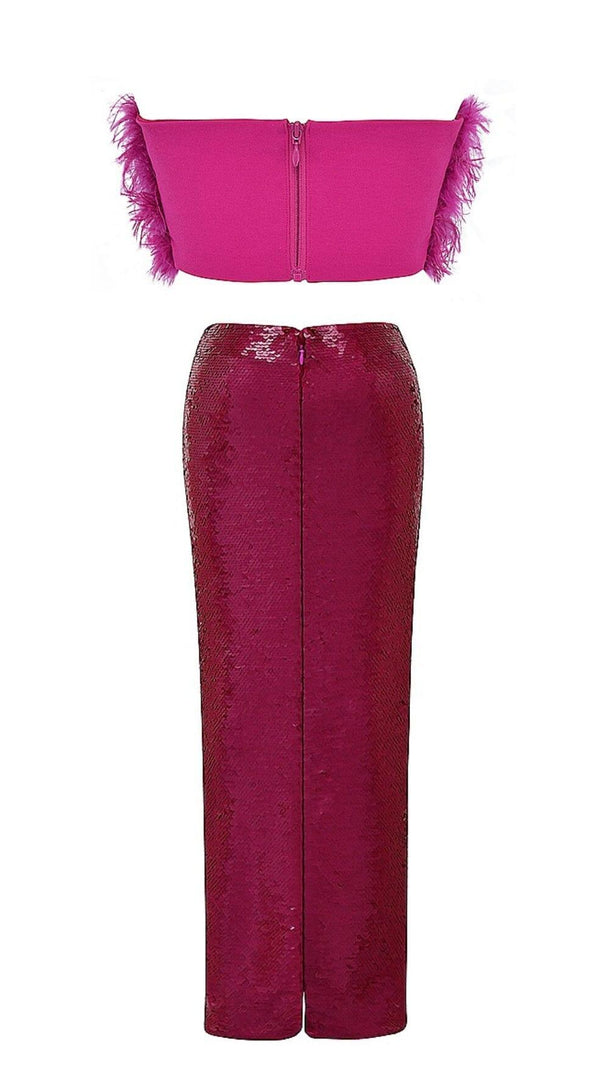 AIIZIE HOT PINT SEQUIN TWO PIECE SET MAXI DRESS - product image