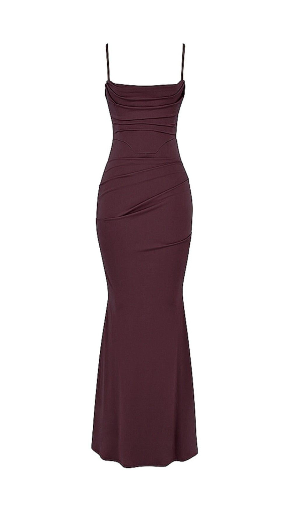 DARK CHERRY CORSET MAXI DRESS