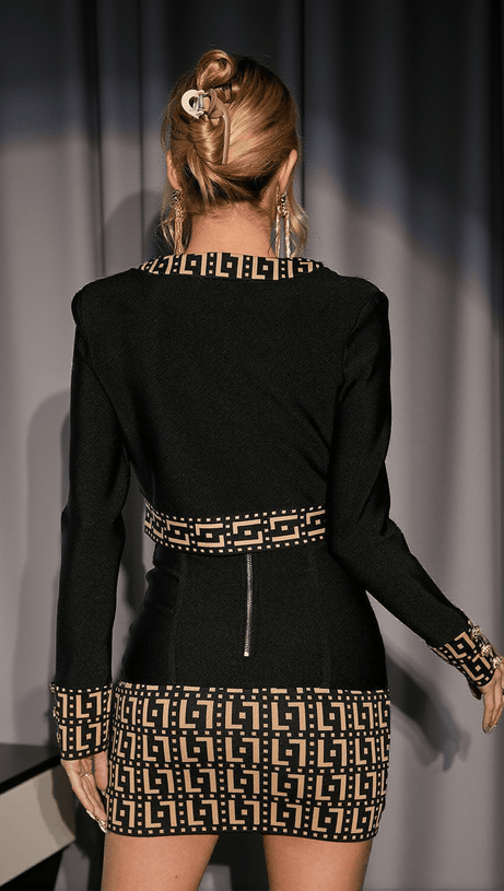 Sade – Bedrucktes Bandage-Set mit Knöpfen