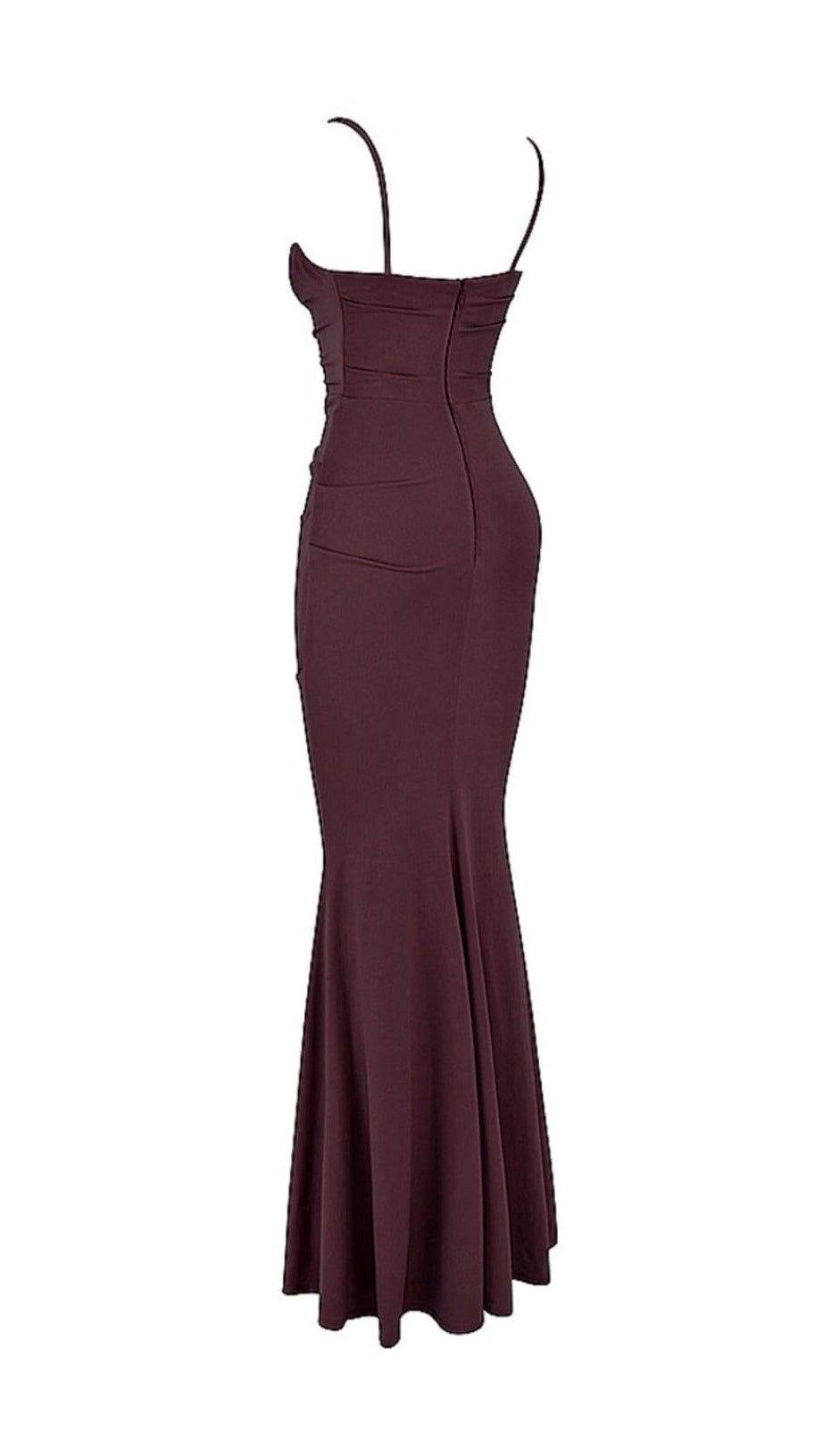 DARK CHERRY CORSET MAXI DRESS