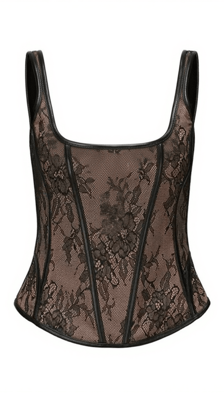 LIDO FLORAL LACE PATCHWORK TOP