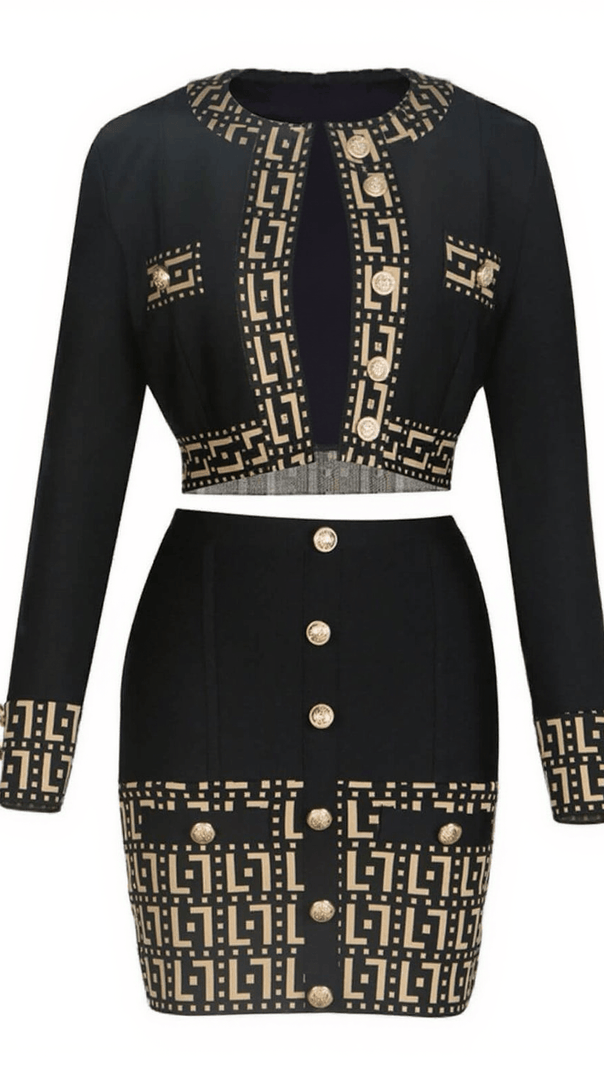 AIIZIE SADE PRINTED BUTTON BANDAGE SET - product image