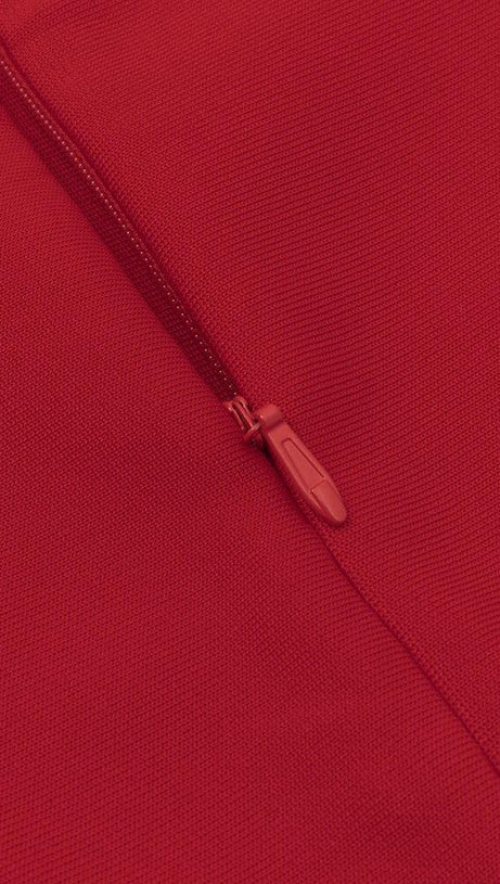 BANDAGE CUTOUT MIDI DRESS IN RED