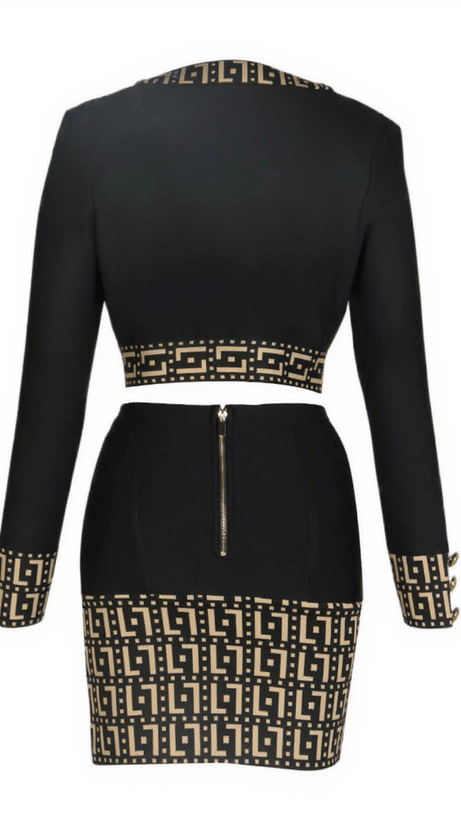 Sade – Bedrucktes Bandage-Set mit Knöpfen