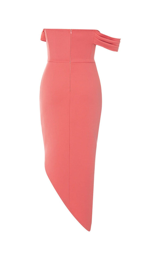 AIIZIE ONE SHOULDER CORSET MIDI DRESS - product image