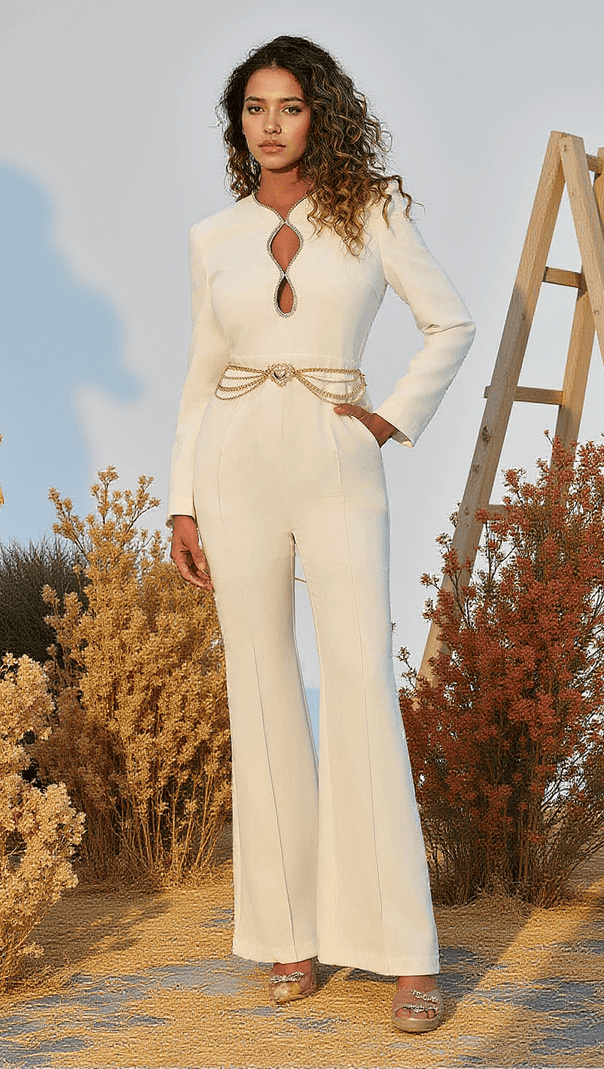 AIIZIE LILWEN CRYSTAL CUTOUT JUMPSUIT - product image