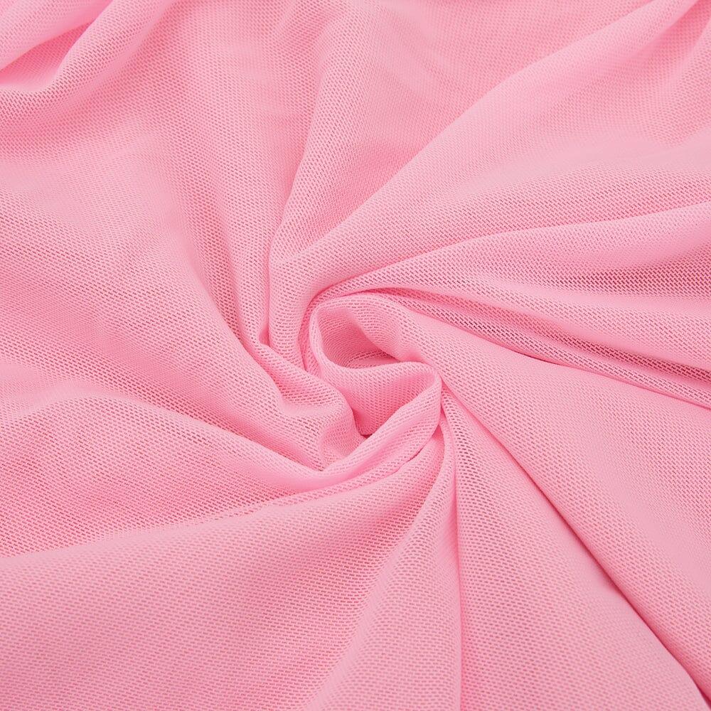 AIIZIE MESH CORSET MIDI DRESS IN PINK - product image