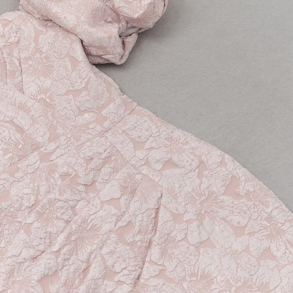 AIIZIE PUFF SLEEVE SPLIT MIDI DRESS IN PINK - product image