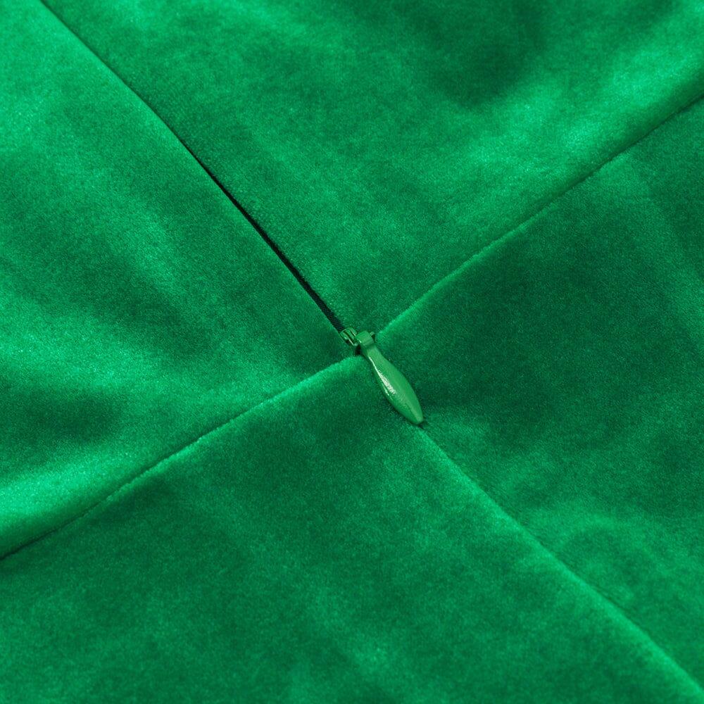 AIIZIE OFF SHOULDER CORSET MIDI DRESS IN GREEN - product image