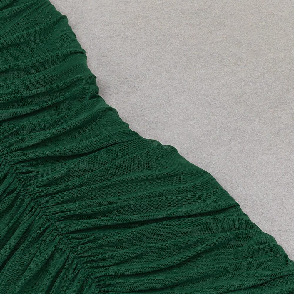 AIIZIE RUCHED MIDI DRESS IN GREEN - product image