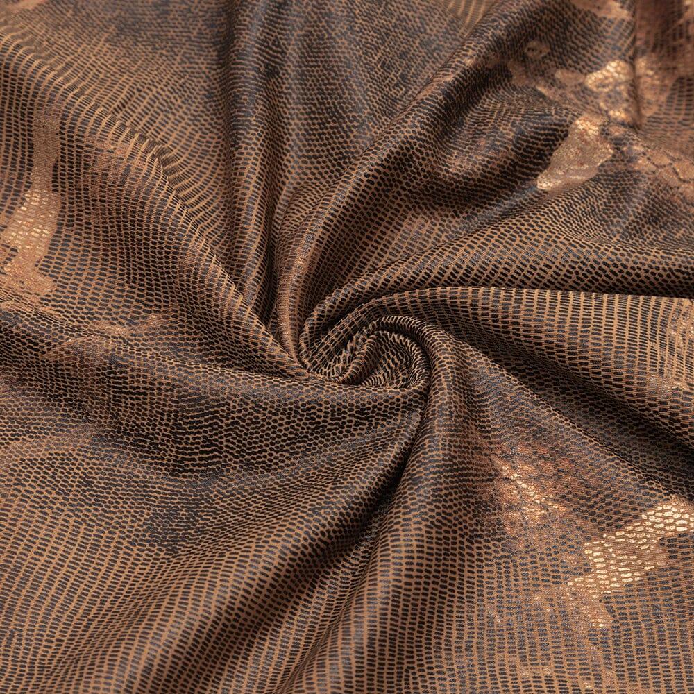 ABITO MIDI LEOPARDATO INCAVO MARRONE
