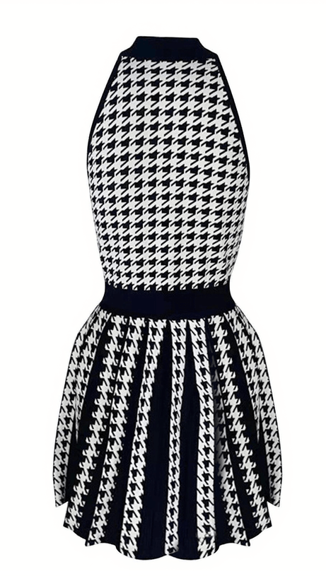 MINI ABITO IN MAGLIA PIED DE POULE AMADEA