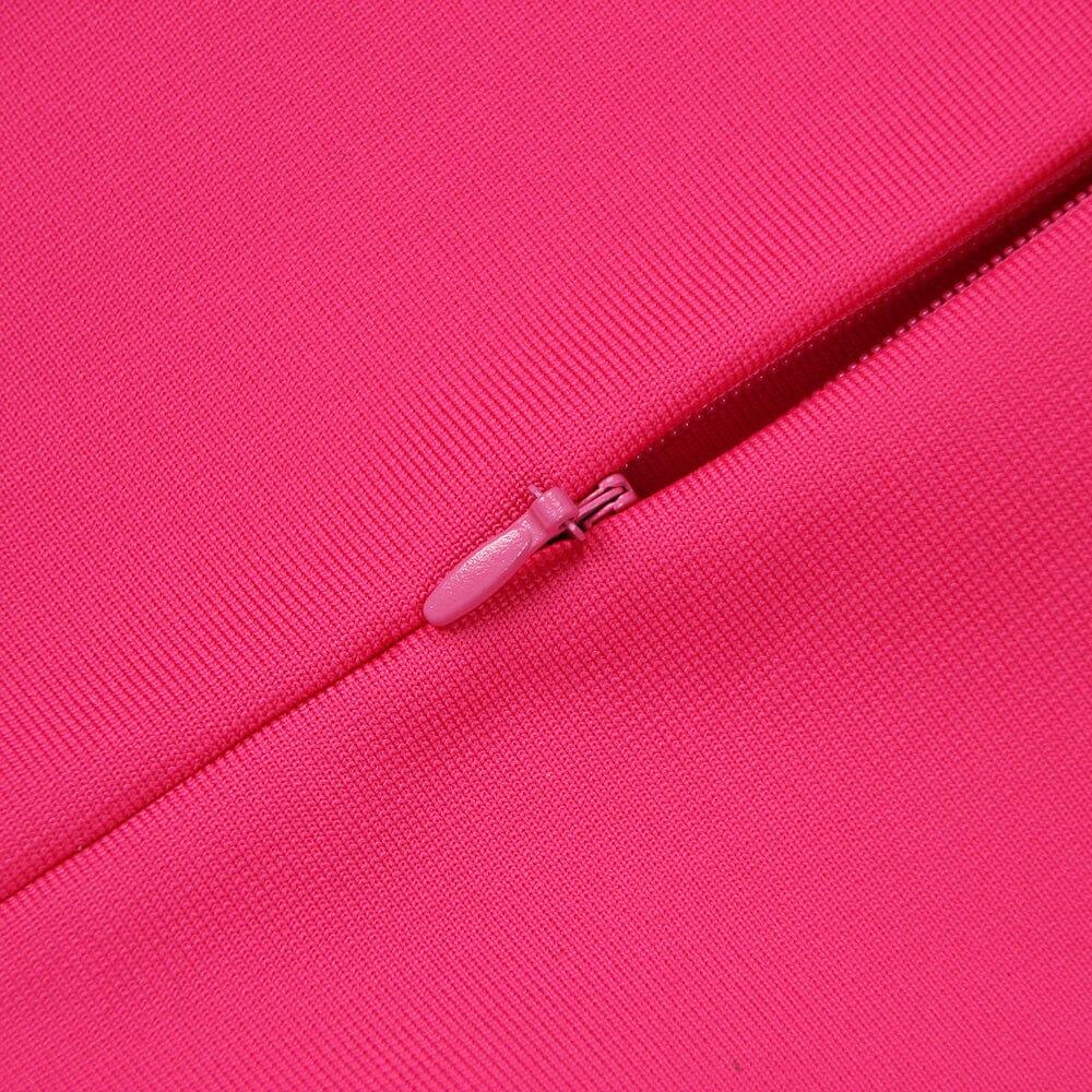 Bandage Halter Midi Dress in Rose Pink