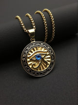 Hemlock Blue Eye Round Necklace