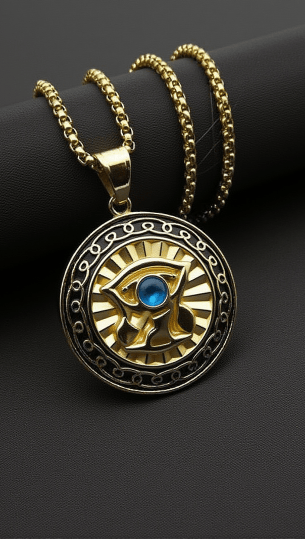 AIIZIE HEMLOCK BLUE EYE ROUND NECKLACE - product image