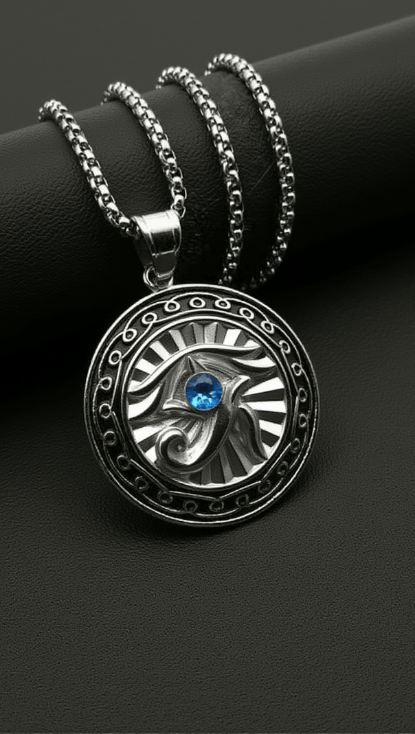 AIIZIE HEMLOCK BLUE EYE ROUND NECKLACE - product image