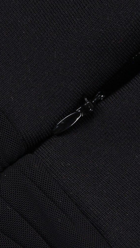 OFF SHOULDER STRAP MINI DRESS IN BLACK