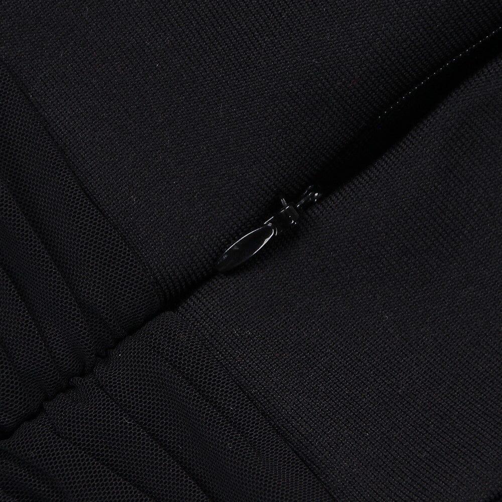 AIIZIE OFF SHOULDER STRAP MINI DRESS IN BLACK - product image