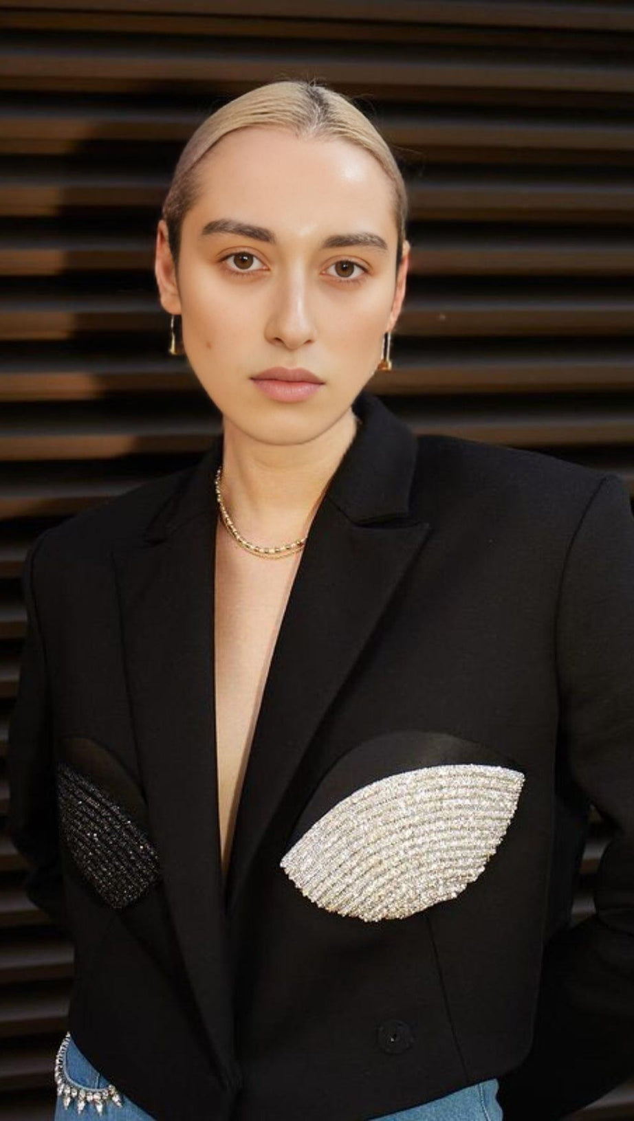 CROPPED OVERSIZED SPIRAL BLAZER