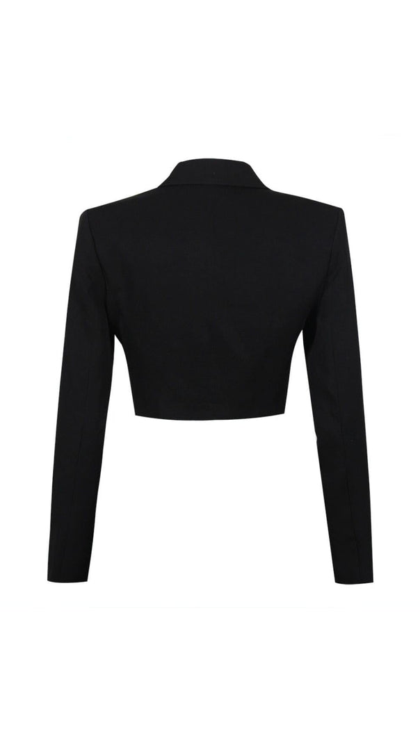 AIIZIE CROPPED OVERSIZED SPIRAL BLAZER - product image