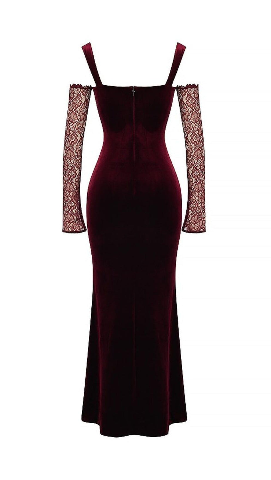 BLACK CHERRY VELVET MAXI DRESS