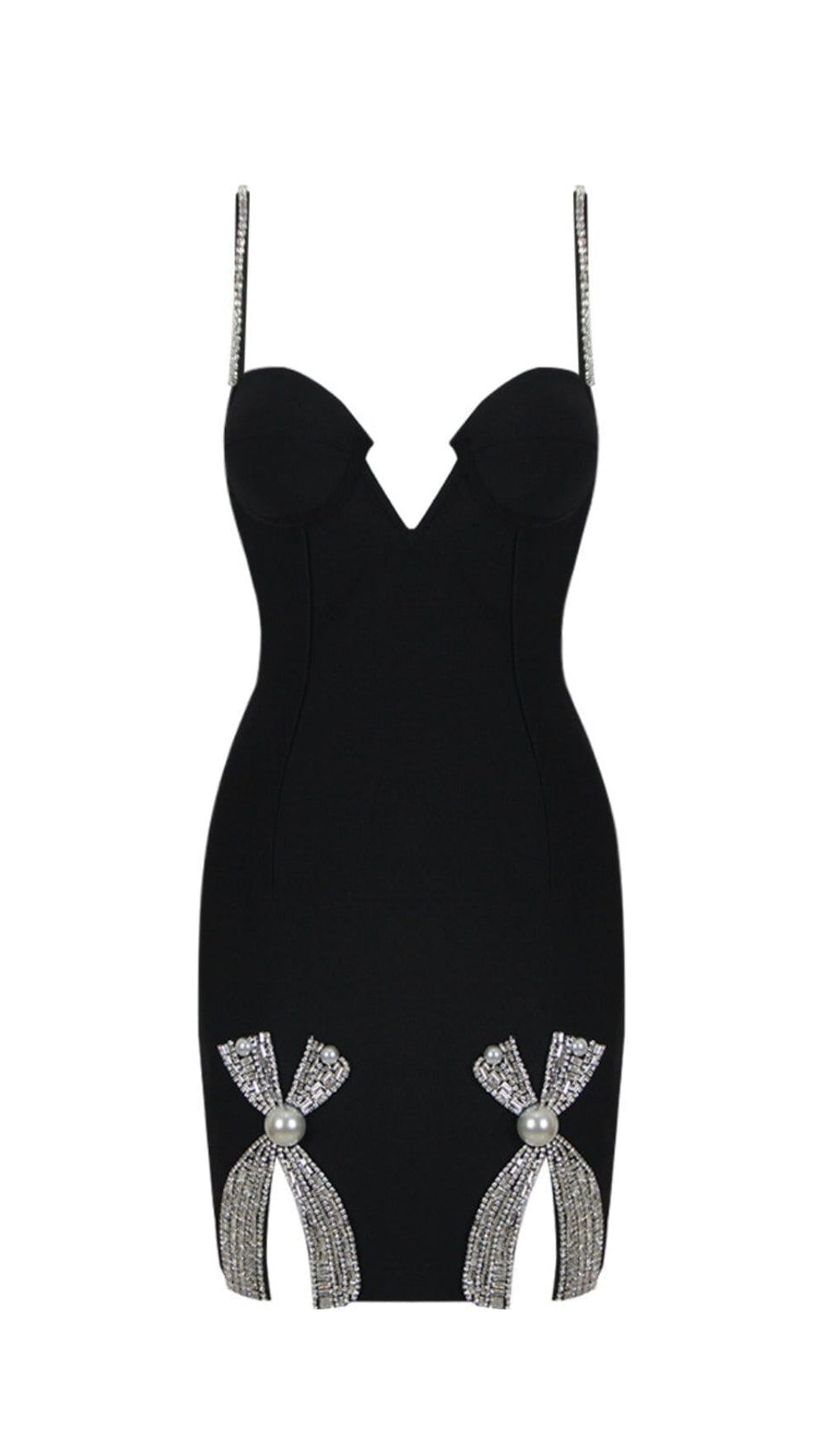 BOW-DETAIL SLEEVELESS MINI DRESS