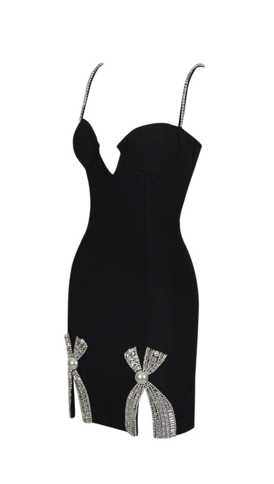 BOW-DETAIL SLEEVELESS MINI DRESS