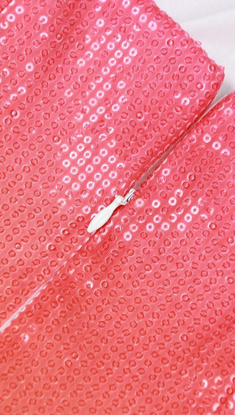 RED-YELLOW GRADIENT STRAPLESS MINI DRESS