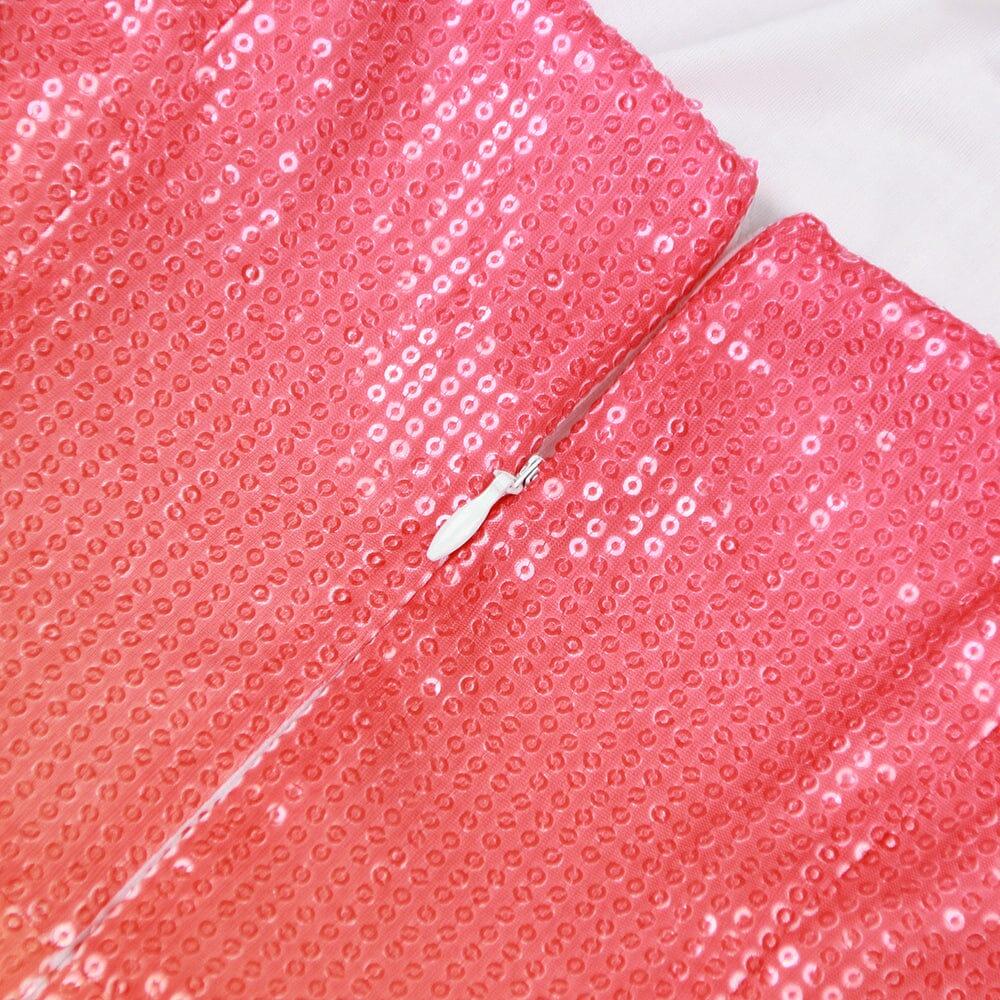 ROT-GELB FARBVERLAUF-TRÄGERLOSES MINIKLEID
