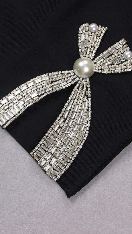 BOW-DETAIL SLEEVELESS MINI DRESS