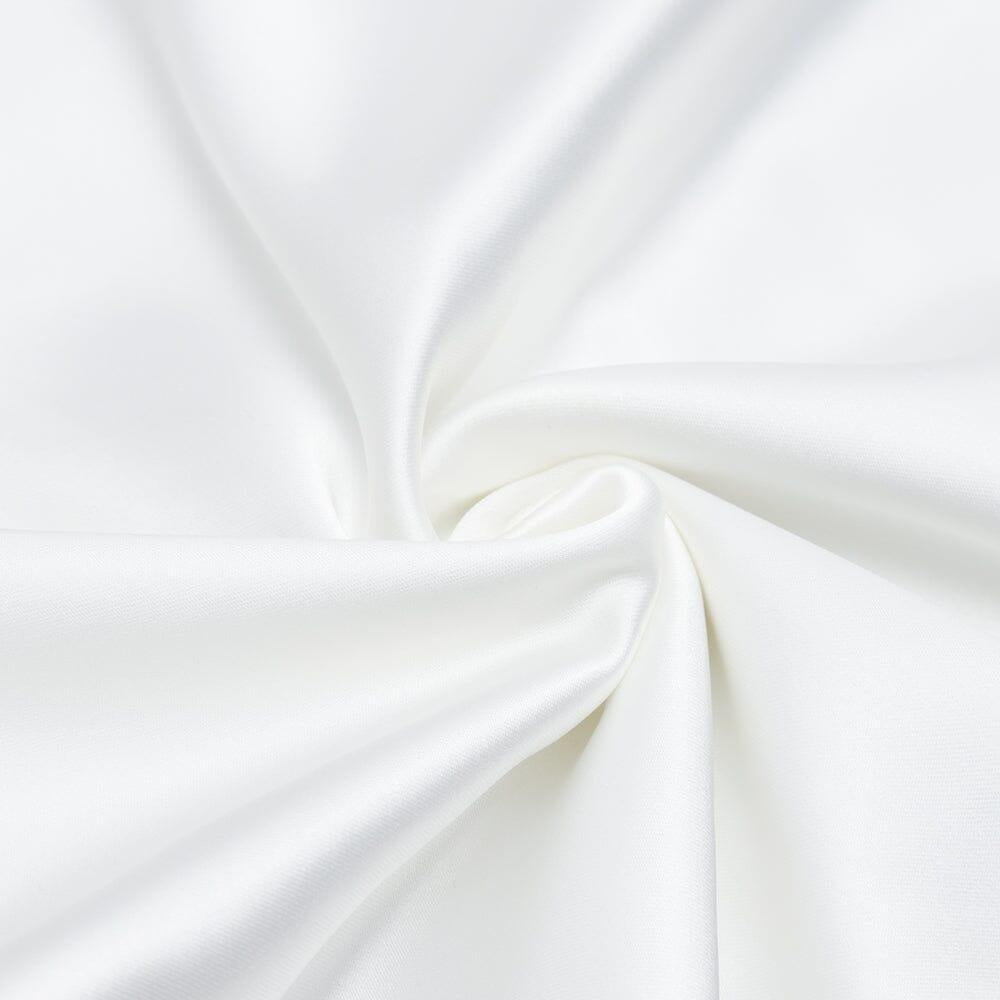 AIIZIE SATIN ONE SHOULDER MIDI DRESS IN WHITE - product image