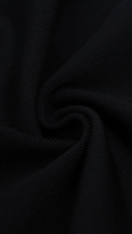 HALTER CUTOUT MIDI DRESS IN BLACK