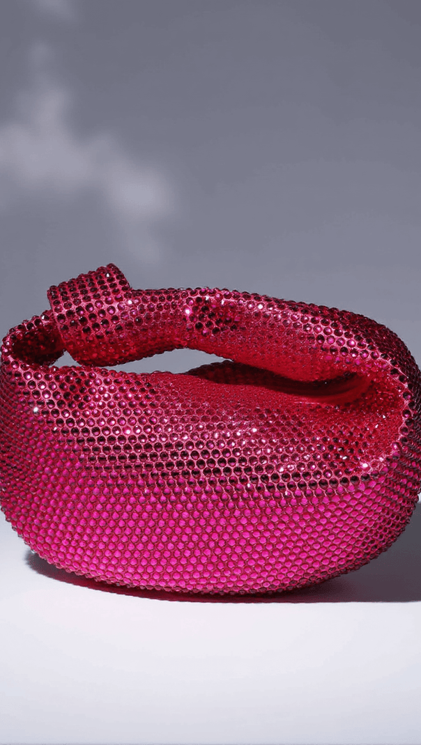 AIIZIE CIARA EMBELLISHED TOTE BAG IN HOT PINK - product image